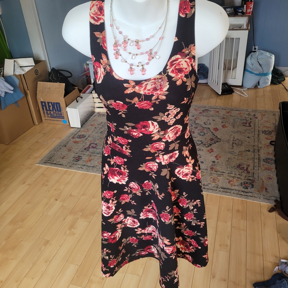 2/$40- Floral Stretch Skater Dress